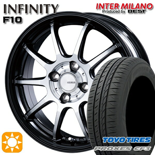 【取付対象】アクア クロスビー 185/55R16 87V XL トーヨー プロクセス CF3 インターミラノ インフィニティ F10 BK/DP 16インチ 6.0J 4H100 サマータイヤホイールセット