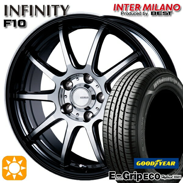 【取付対象】50プリウス インプレッサ 215/45R17 91W XL グッドイヤー エフィシェントグリップ エコ EG01 インターミラノ インフィニティ F10 BK/DP 17インチ 7.0J 5H100 サマータイヤホイールセット