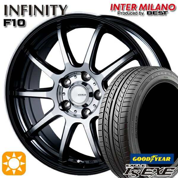 【取付対象】セレナ 215/40R18 89W XL グッドイヤー イーグル LSEXE インターミラノ インフィニティ F10 BK/DP 18インチ 7.0J 5H114.3 サマータイヤホイールセット