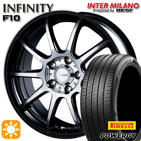 【取付対象】アクセラ アテンザ 215/45R18 93W XL ピレリ パワジー インターミラノ インフィニティ F10 BK/DP 18インチ 7.0J 5H114.3 サマータイヤホイールセット