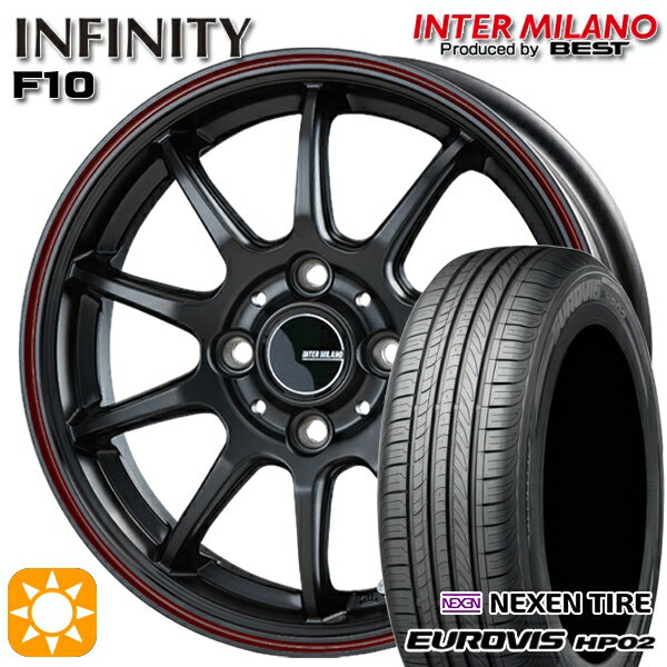 【取付対象】185/65R15 ネクセン ロードストーン ユーロビズ HP02 インターミラノ インフィニティ F10 MBK/FR 15インチ 5.5J 4H100 サマータイヤホイールセット