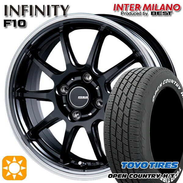 【取付対象】フィット アクア 185/60R15 84H トーヨー オープンカントリー H/T2 WL インターミラノ インフィニティ F10 BK/RP 15インチ 5.5J 4H100 サマータイヤホイールセット