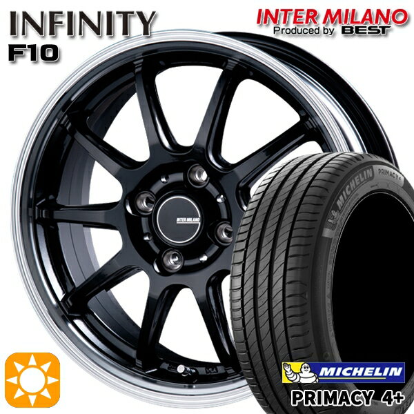 【取付対象】195/65R16 92H ミシュラン プライマシー4プラス インターミラノ インフィニティ F10 BK/RP 16インチ 6.0J 4H100 サマータイヤホイールセット