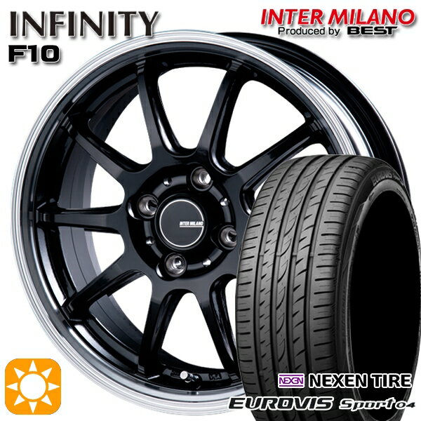 【取付対象】165/60R14 75H ロードストーン ユーロビズ Sport 04 インターミラノ インフィニティ F10 BK/RP 14インチ 4.5J 4H100 サマータイヤホイールセット