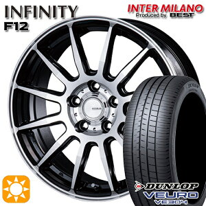 【取付対象】アイシス ノア 215/45R17 91W XL ダンロップ ビューロ VE304 インターミラノ インフィニティ F12 BK/P 17インチ 7.0J 5H114.3 サマータイヤホイールセット