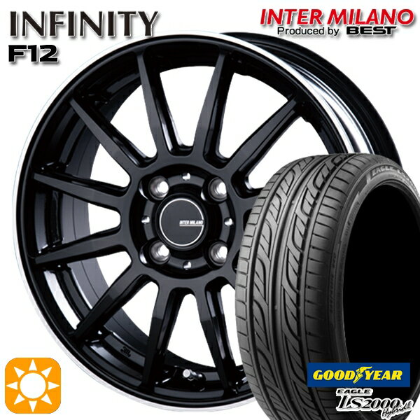 【取付対象】165/50R15 73V グッドイヤー LS2000ハイブリッド2 インターミラノ インフィニティ F12 BK/FP 15インチ 4.5J 4H100 サマータイヤホイールセット