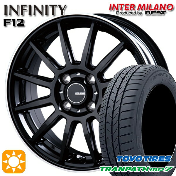 【取付対象】185/65R15 88H トーヨー トランパス mp7 インターミラノ インフィニティ F12 BK/FP 15インチ 5.5J 4H100 サマータイヤホイールセット