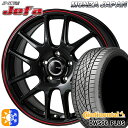 インプレッサXV フォレスター 225/55R17 97W コンチネンタル DWS06+ モンツァ JPスタイル ジェファ 17インチ 7.0J 5H100 パールブラック/レッドライン オールシーズンタイヤホイールセット