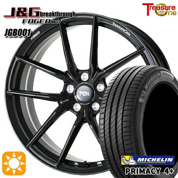 C-HR カローラクロス 225/45R19 96W XL ミシュラン プライマシー4プラス トレジャーワン 鍛造 J&Gブレイクスルー JGB001 ブラック 19インチ 8.0J 5H114.3 サマータイヤホイールセット