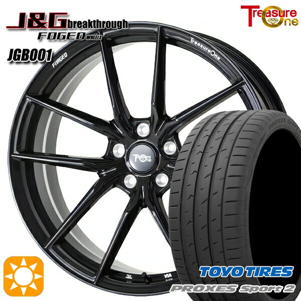 ヴェゼル アテンザ 225/40R19 93Y XL トーヨー プロクセススポーツ2 トレジャーワン 鍛造 J&Gブレイクスルー JGB001 ブラック 19インチ 8.0J 5H114.3 サマータイヤホイールセット