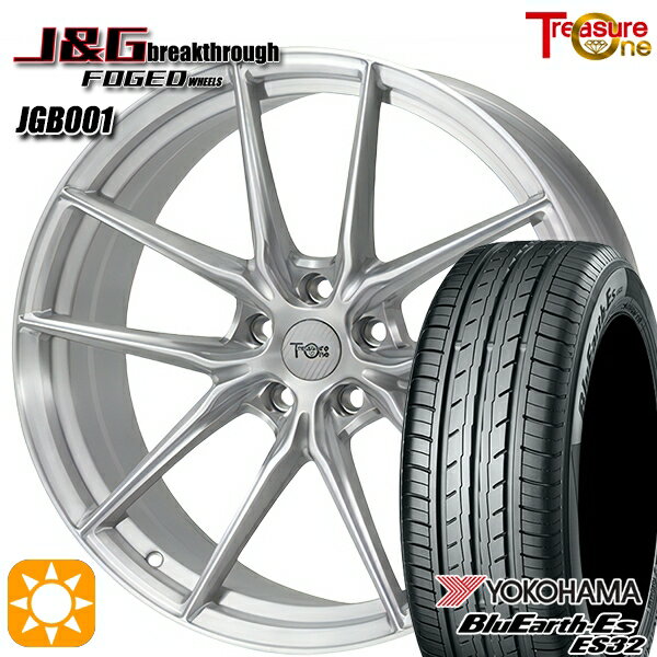 マーク2 エスクァイア 225/35R19 84W ヨコハマ ブルーアース ES32 トレジャーワン 鍛造 J&Gブレイクスルー JGB001 ブラッシュド 19インチ 8.0J 5H114.3 サマータイヤホイールセット