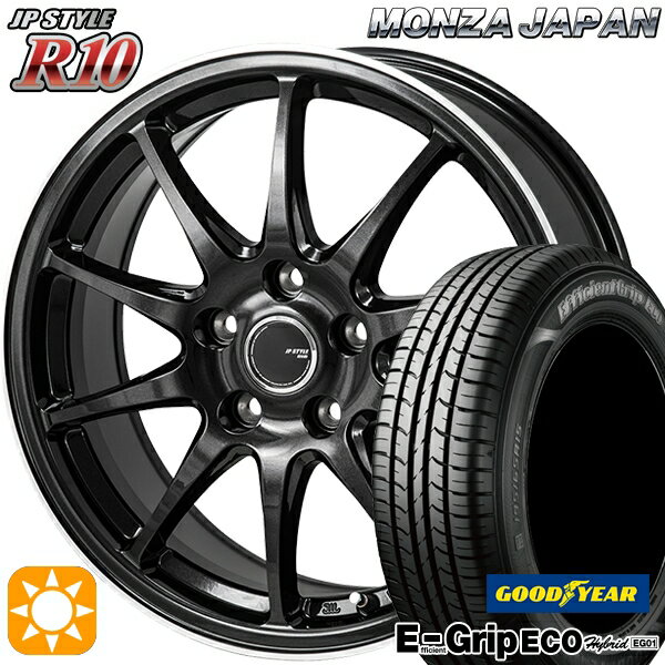 【18日限定!ダイヤモンド会員限定P13倍!】 リーフ レヴォーグ 215/50R17 91V グッドイヤー エフィシェントグリップ エコ EG01 モンツァ JPスタイル R10 17インチ 7.0J 5H114.3 サマータイヤホイールセット