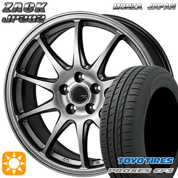 5/15ポイント5倍★レガシィB4 エクシーガ 215/50R17 95V XL トーヨー プロクセス CF3 モンツァ ザック JP202 ブラックシルバー 17インチ 7.0J 5H100 サマータイヤホイールセット