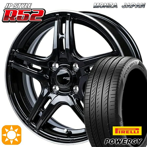 【取付対象】マツダ2 ノート 205/45R17 88W XL ピレリ パワジー モンツァ JPスタイル R52 17インチ 6.5J 4H100 +40/+50 サマータイヤホイールセット