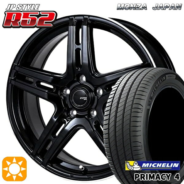 【取付対象】リーフ アクセラ 205/55R16 91W ミシュラン プライマシー4 モンツァ JPスタイル R52 16インチ 6.5J 5H114.3 サマータイヤホイールセット