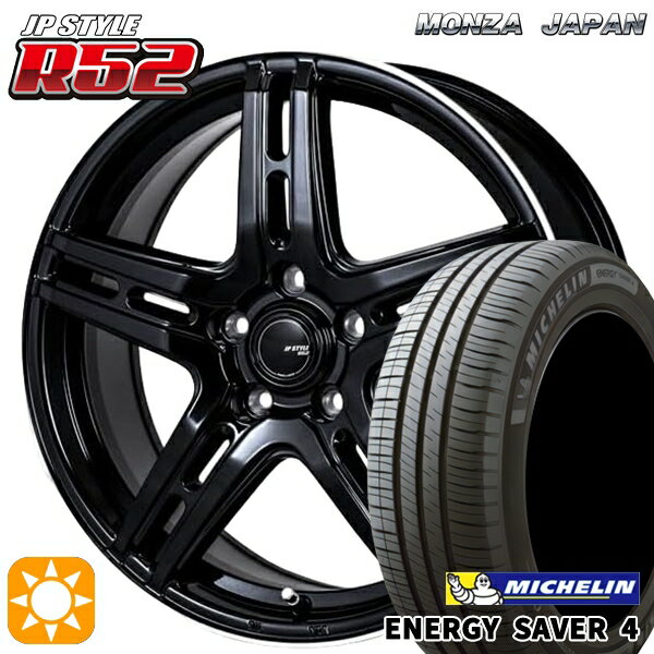 【取付対象】リーフ アクセラ 205/55R16 94V XL ミシュラン エナジーセイバー4 モンツァ JPスタイル R52 16インチ 6.5J 5H114.3 サマータイヤホイールセット