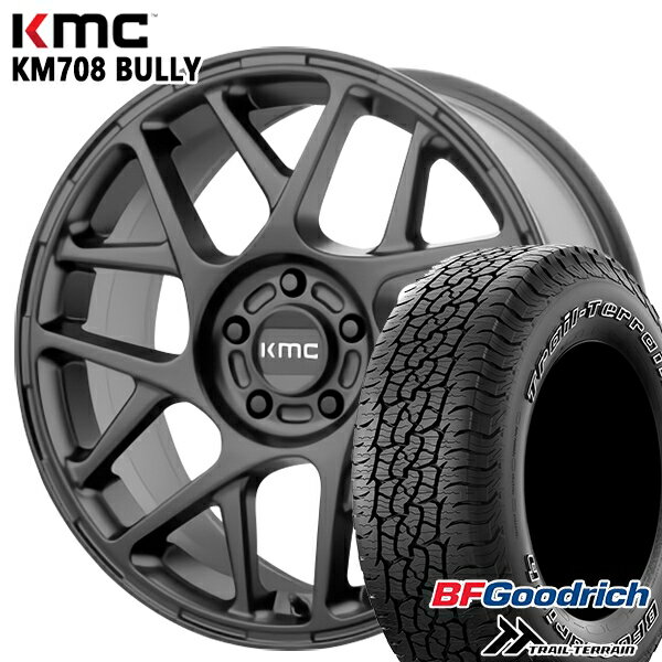 【18日限定!ダイヤモンド会員限定P13倍!】 225/65R17 102T ORWL BFグッドリッチ トレールテレーン KMC KM708 BULLY サテンブラック 17インチ 8.0J 5H114.3 サマータイヤホイールセット