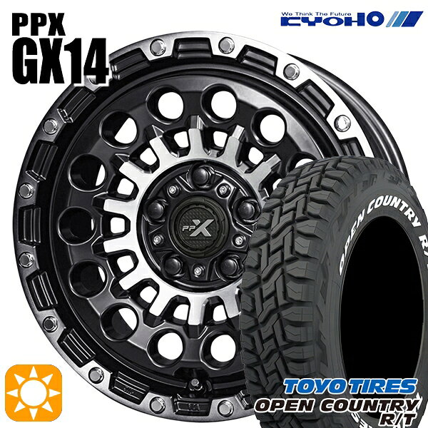 【取付対象】デリカD5 225/70R16 102/99Q トーヨー オープンカントリー R/T ホワイトレター KYOHO PPX GX14 16インチ 7.0J 5H114.3 +35 サマータイヤホイールセット