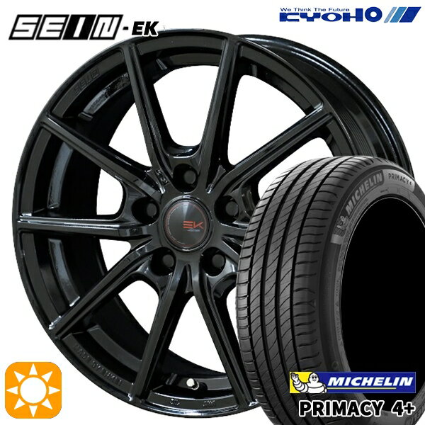 【取付対象】C-HR カローラクロス 215/60R17 96V ミシュラン プライマシー4プラス KYOHO ザイン EK EINEK[フローフォーミング製法] ブラック 17インチ 7.0J 5H114.3 サマータイヤホイールセット