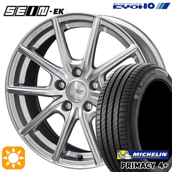 【取付対象】リーフ アクセラ 205/55R16 91V ミシュラン プライマシー4プラス KYOHO ザイン EK EINEK[フローフォーミング製法] シルバー 16インチ 6.5J 5H114.3 サマータイヤホイールセット