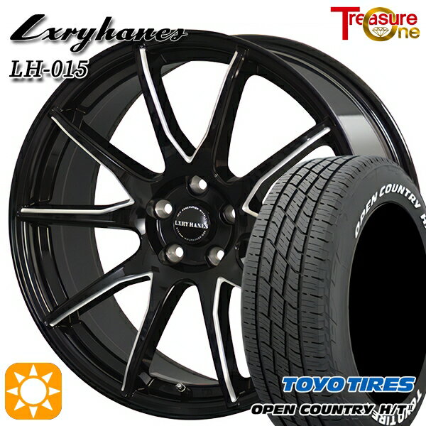【取付対象】225/60R18 100H トーヨー オープンカントリー H/T2 WL トレジャーワン ラグジーヘインズ LH015 ブラックマシニングポリッシュ 18インチ 8.0J 5H114.3 サマータイヤホイールセット