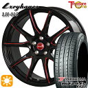 フラッシュクーポン対象★アウトランダー デリカD5 225/55R18 98V ヨコハマ ブルーアース ES32 トレジャーワン ラグジーヘインズ LH015 ブラック・マシニングレッドクリア 18インチ 8.0J 5H114.3 サマータイヤホイールセット