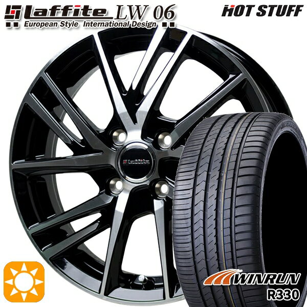 5/15ポイント5倍★タンク ルーミー 195/40R17 81W XL ウィンラン R330 HotStuff ラフィット LW-06 ブラックポリッシュ 17インチ 6.5J 4H100 サマータイヤホイールセット