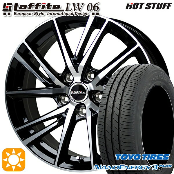 【18日限定!ダイヤモンド会員限定P13倍!】 225/45R18 91W トーヨー ナノエナジー3プラス HotStuff ラフィット LW-06 ブラックポリッシュ 18インチ 8.0J 5H114.3 サマータイヤホイールセット