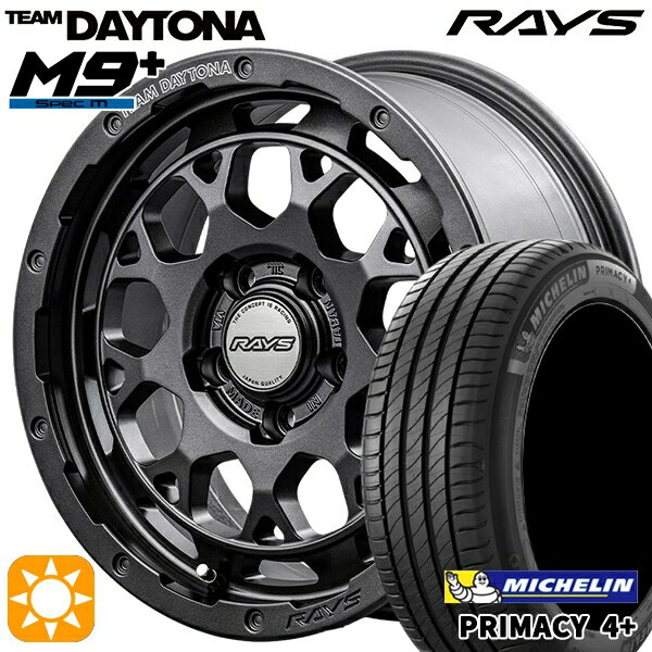 【取付対象】アウトランダー デリカD5 225/55R18 98V ミシュラン プライマシー4プラス RAYS レイズ チームデイトナ M9+ AOJ 18インチ 7.5J 5H114.3 サマータイヤホイールセット