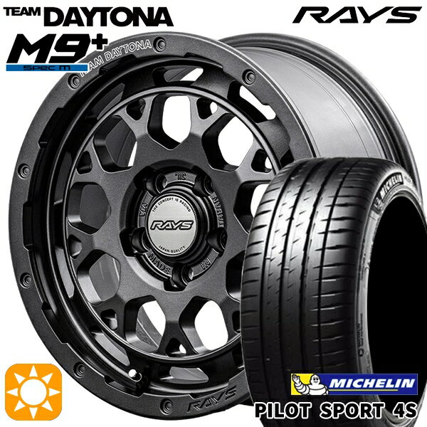 【取付対象】215/35R18 (84Y) XL ミシュラン パイロットスポーツ 4S RAYS レイズ チームデイトナ M9+ AOJ 18インチ 7.5J 5H114.3 サマータイヤホイールセット