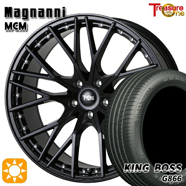 【取付対象】アルファード ヴェルファイア 245/40R19 98W XL キングボス G866 トレジャーワン マグナーニ MCM ブラック 19インチ 8.0J 5H114.3 サマータイヤホイールセット