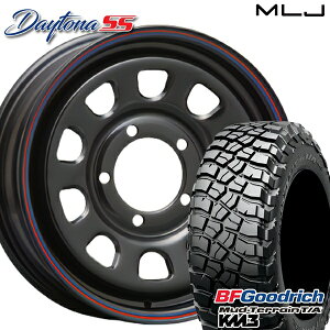 フラッシュクーポン対象★[5本セット]ジムニーシエラ LT215/75R15 100/97Q RBL BFグッドリッチ マッドテレーン T/A KM3 MLJ デイトナ SS ブラック 15インチ 6.0J 5H139.7 サマータイヤホイールセット