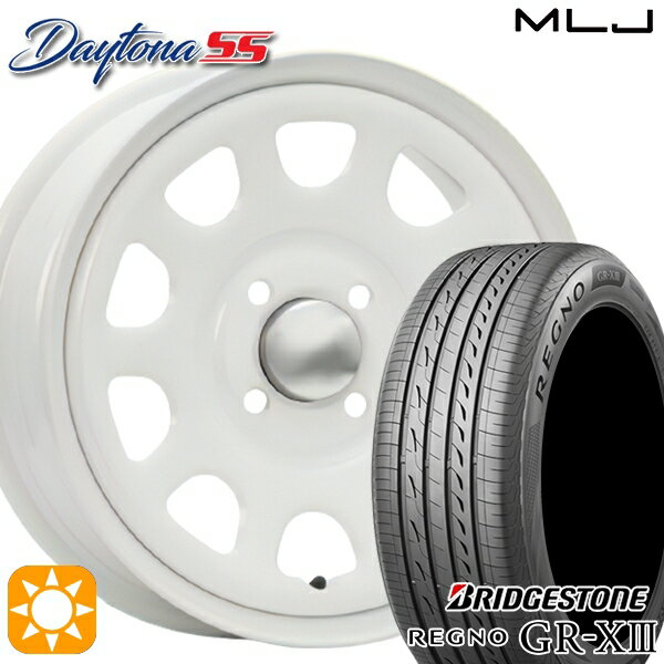 【取付対象】165/55R14 72V ブリヂストン レグノ GR-X3 MLJ デイトナ SS オールホワイト 14インチ 5.0J 4H100 サマータイヤホイールセット