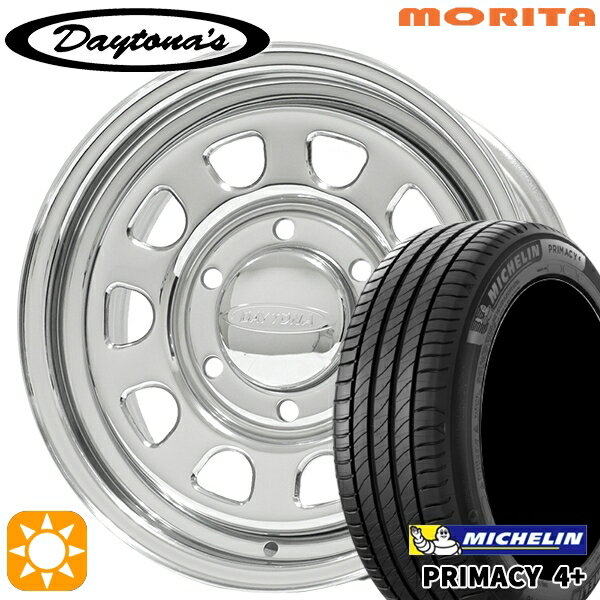 【取付対象】215/60R17 96V ミシュラン プライマシー4プラス MRT デイトナS　クローム 17インチ 6.5J 6H139.7 サマータイヤホイールセット