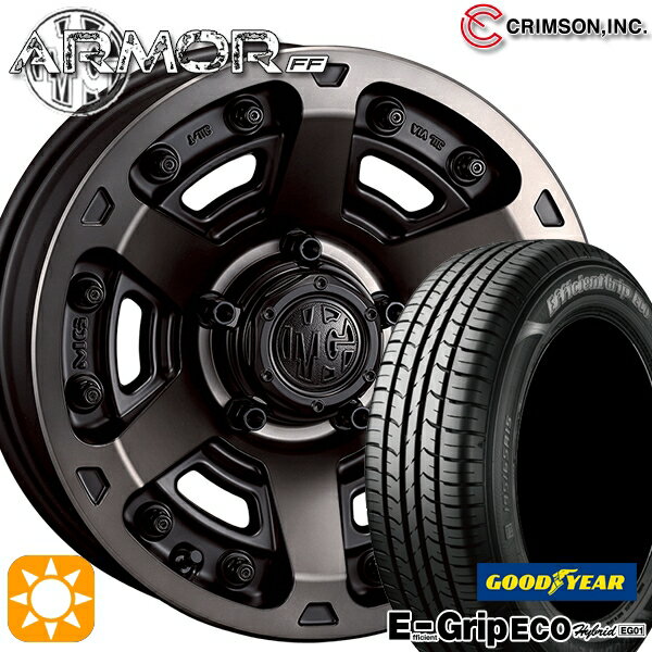 【取付対象】215/60R16 95H グッドイヤー エフィシェントグリップ エコ EG01 クリムソン MGアーマー MBC 16インチ 7.0J 5H114.3 サマータイヤホイールセット