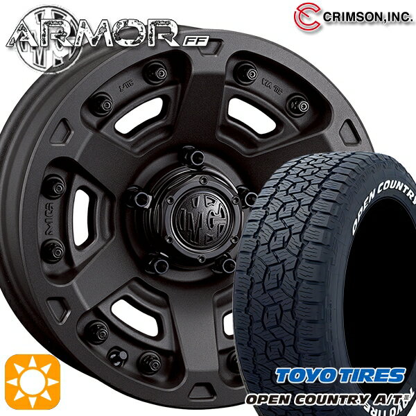 【取付対象】215/70R16 100T トーヨー オープンカントリーA/T3 ホワイトレター クリムソン MGアーマー SB 16インチ 7.0J 5H114.3 サマータイヤホイールセット