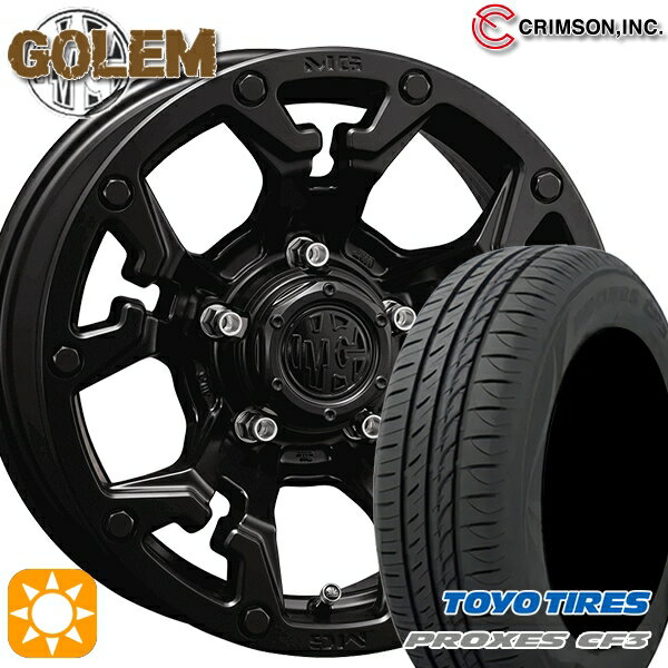 【取付対象】エスクァイア セレナ 205/50R17 93V XL トーヨー プロクセス CF3 クリムソン MG ゴーレム マットブラック 17インチ 7.0J 5H114.3 サマータイヤホイールセット