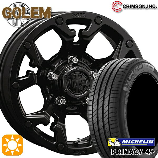 【取付対象】215/60R16 95H ミシュラン プライマシー4プラス クリムソン MG ゴーレム マットブラック 16インチ 7.0J 5H114.3 サマータイヤホイールセット