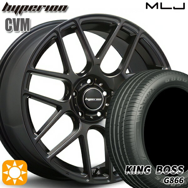 【取付対象】C-HR カローラクロス 225/45R19 92W キングボス G866 MLJ ハイペリオン CVM ハーフグロスブラック 19インチ 8.5J 5H114.3 サマータイヤホイールセット
