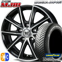 195/60R16 89H グッドイヤー ベクター フォーシーズンズ モンツァ JPスタイル MJ01 16インチ 6.5J 5H114.3 ブラックメタリックポリッシュ オールシーズンタイヤホイールセット