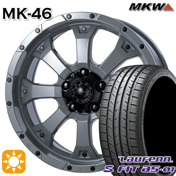 5/15ポイント5倍★215/45R17 91W XL ラウフェン S FIT aS-01 LH02 MKW MK-46 ヘルキャット 17インチ 7.5J 5H114.3 サマータイヤホイールセット