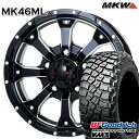 フラッシュクーポン対象★LT225/75R16 115/112Q RBL BFグッドリッチ マッドテレーン T/A KM3 MKW MK-46 M/L+ ミルドブラック 16インチ 5.5J 5H139.7 サマータイヤホイールセット