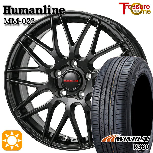 【18日限定!ダイヤモンド会員限定P13倍!】 エスティマ ヤリスクロス 215/60R16 95H ウィンラン R380 トレジャーワン ヒューマンライン MM022 ブラック 16インチ 6.5J 5H114.3 サマータイヤホイールセット