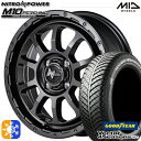 165/55R15 75H グッドイヤー ベクター フォーシーズンズ MID ナイトロパワー M10 パーシング バレルブラック 15インチ 5.0J 4H100 オールシーズンタイヤホイールセット