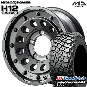 【取付対象】LT215/75R15 100/97Q RBL BFグッドリッチ マッドテレーン T/A KM3 MID ナイトロパワー H12ショットガン バレルブラック 15インチ 6.0J 5H139.7 サマータイヤホイールセット