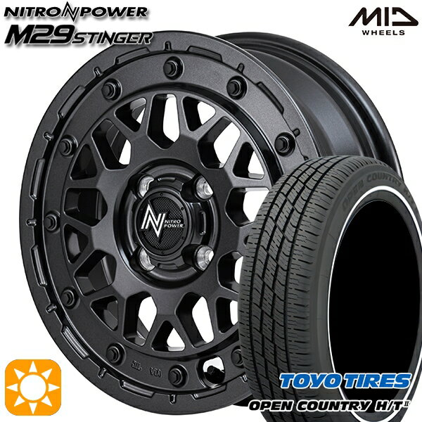 【取付対象】155/65R14 75H トーヨー オープンカントリー H/T2 WR MID ナイトロパワー M29 スティンガー バレルブラック 14インチ 4.5J 4H100 サマータイヤホイールセット