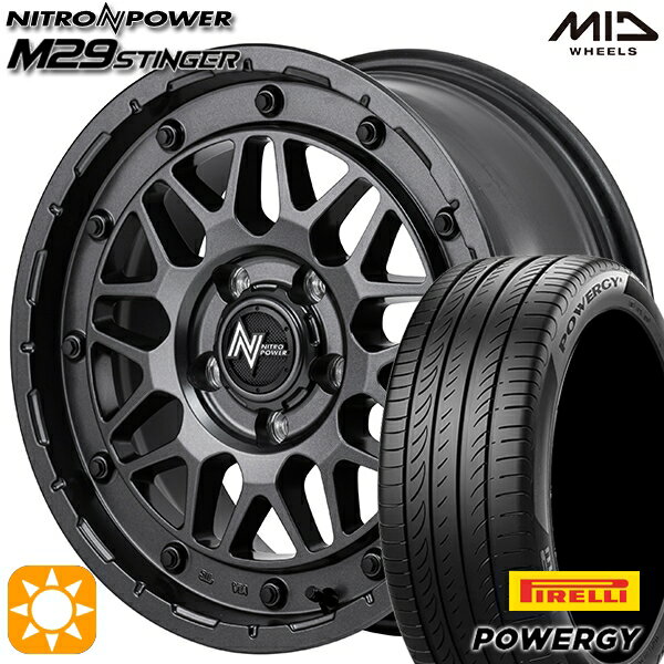 【取付対象】215/50R17 95W XL ピレリ パワジー MID ナイトロパワー M29 スティンガー バレルブラック 17インチ 7.0J 5H114.3 サマータイヤホイールセット