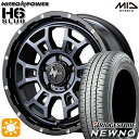 【取付対象】215/60R16 95H ブリヂストン ニューノ MID ナイトロパワー H6スラッグ ブラッククリア 16インチ 7.0J 5H114.3 サマータイヤホイールセット