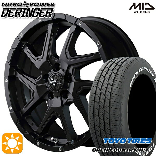 【取付対象】235/60R18 103H トーヨー オープンカントリー H/T2 WL MID ナイトロパワー デリンジャー セミグロスブラック/フランジピアスドリルド 18インチ 7.0J 5H114.3 サマータイヤホイールセット