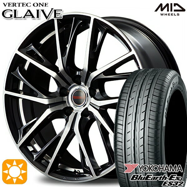 【18日限定!ダイヤモンド会員限定P13倍!】 アイシス ノア 215/45R17 91V XL ヨコハマ ブルーアース ES32 MID ヴァーテックワン グレイブ BP 17インチ 7.0J 5H114.3 サマータイヤホイールセット